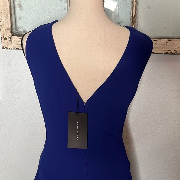 Zara Woman Princess Seams Sleeveless V Back Mini Dress Size Medium NWT - Picture 6 of 11